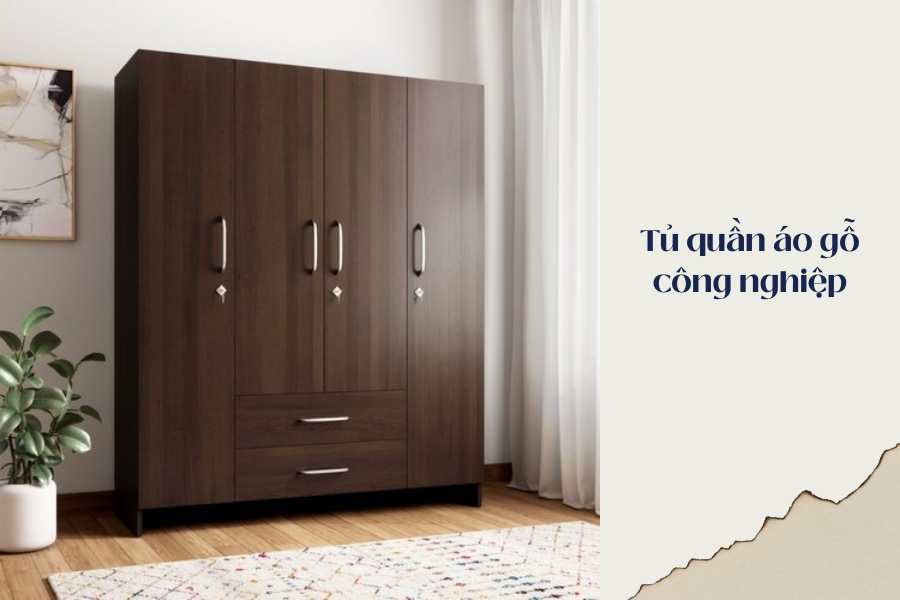 Tủ quần áo gỗ công nghiệp - xưởng nội thất ở Hải Dương đẹp uy tín