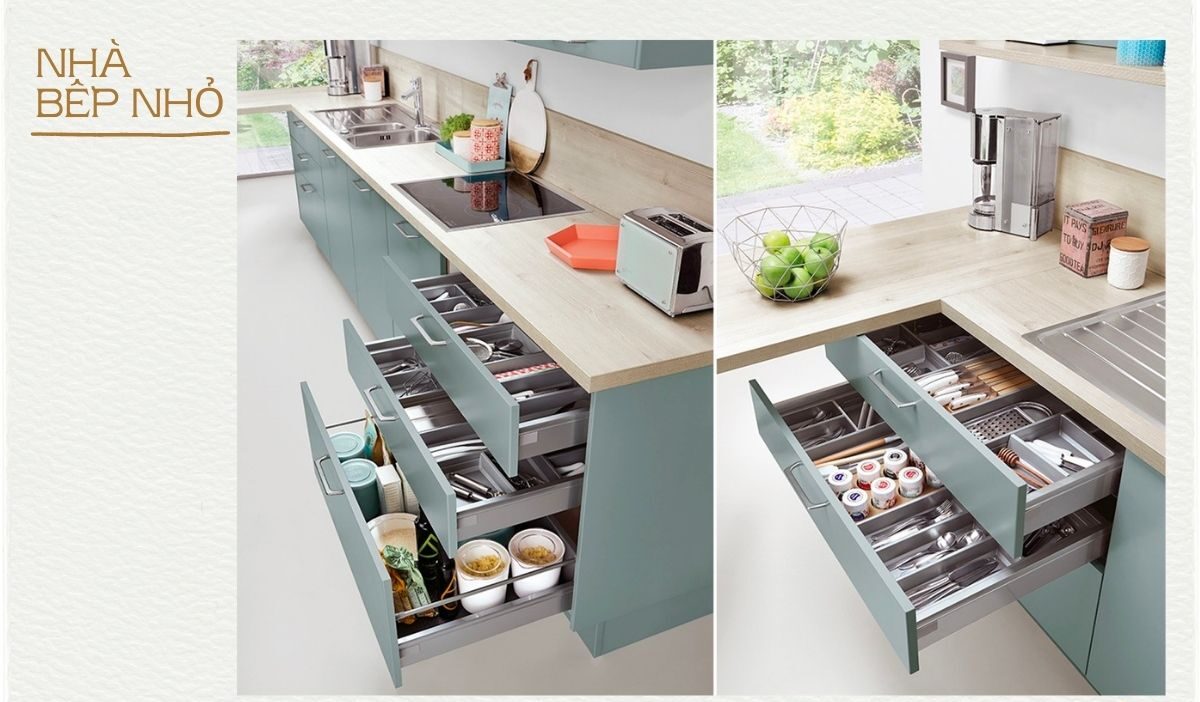 Nhà bếp nhỏ - Cách tối ưu diện tích không gian nội thất cho nhà phố