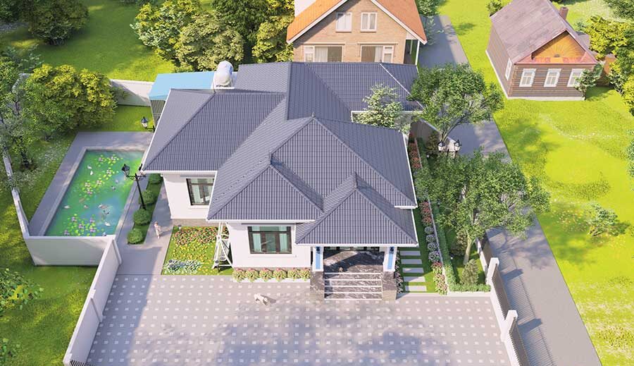 Thiết kế kiến trúc biệt thự Hanabe tại Hải Dương