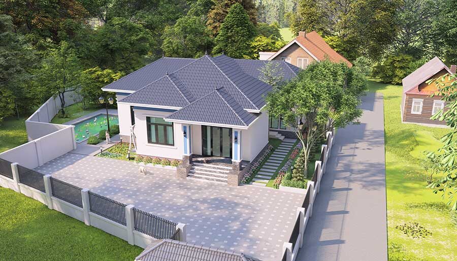 Thiết kế kiến trúc biệt thự Hanabe tại Hải Dương