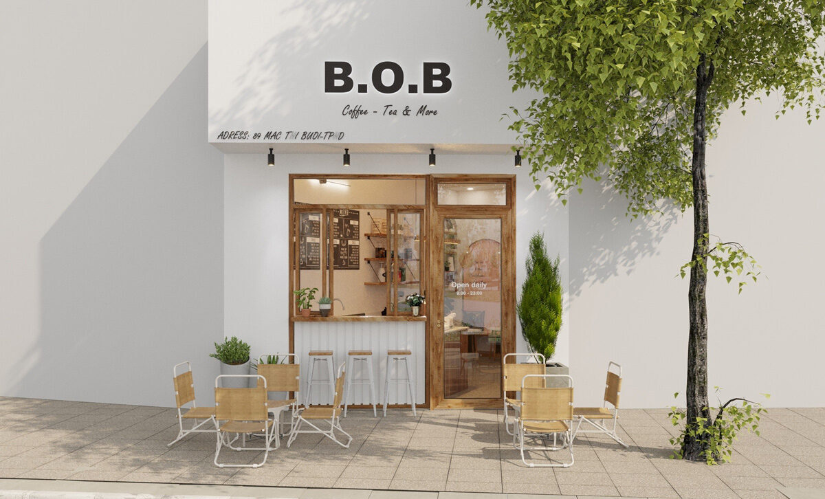 Thiết kế nội thất quán cafe B.O.B - Mr.B tại Hải Dương