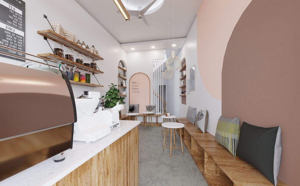 Thiết kế nội thất quán cafe B.O.B - Mr.B tại Hải Dương