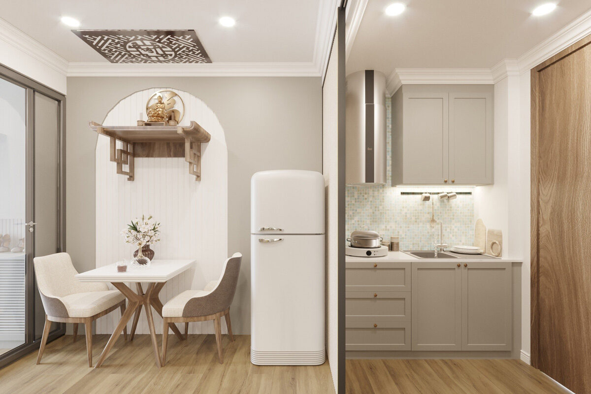 Thiết kế nội thất căn hộ studio 32m2 - LightHouse Ecopark Hải Dương