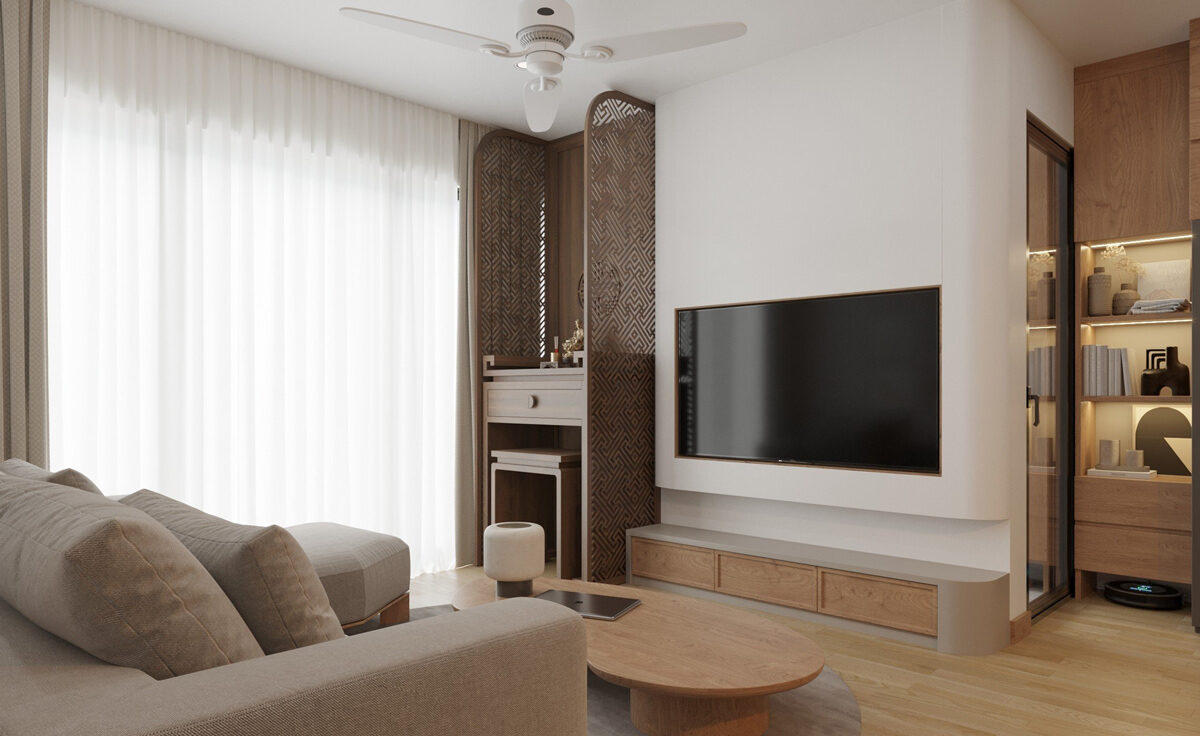 Nội thất chung cư 2 căn đập thông 80m2 tại LightHouse - Ecorivers Hải Dương
