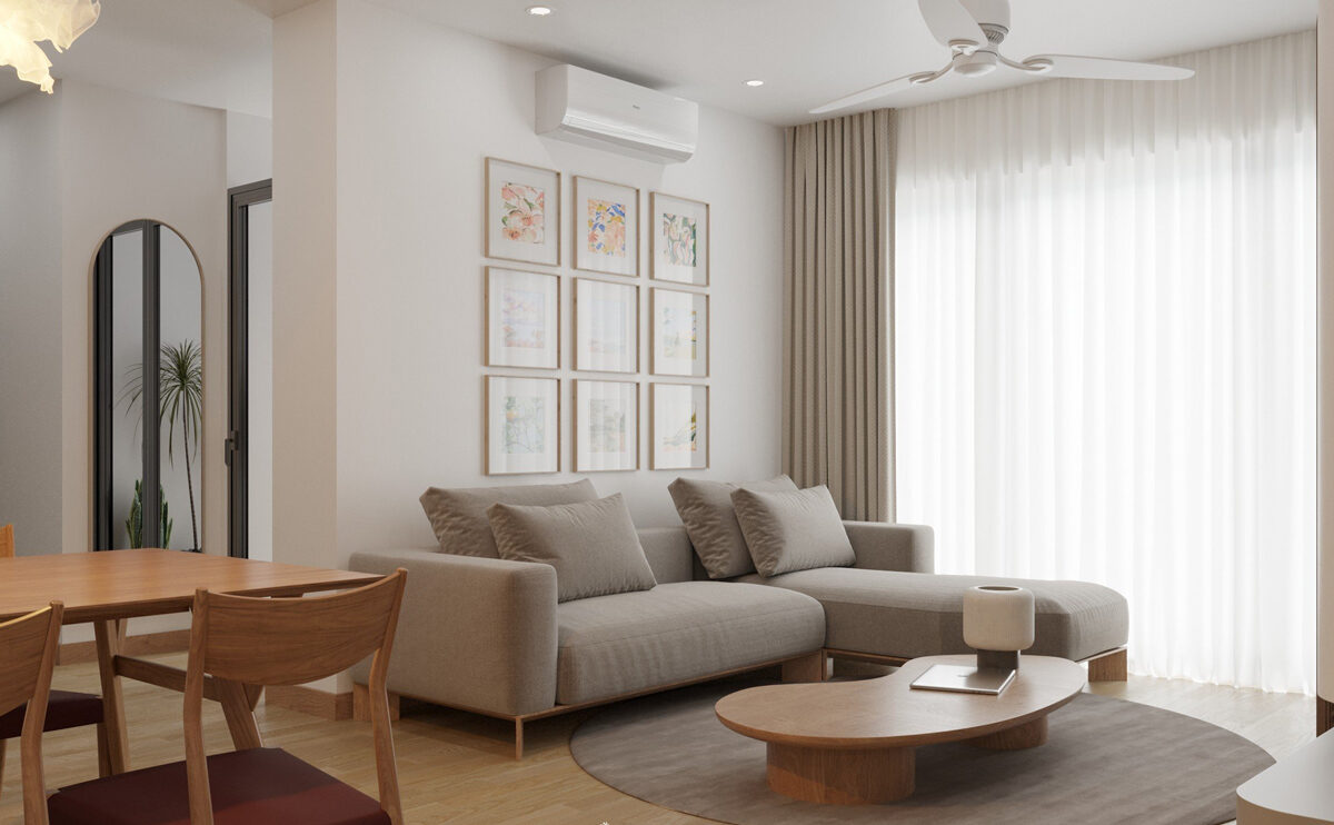 Nội thất chung cư 2 căn đập thông 80m2 tại LightHouse - Ecorivers Hải Dương