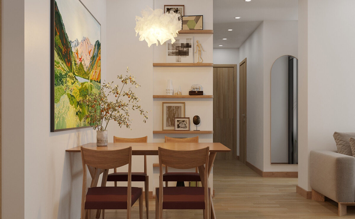 Nội thất chung cư 2 căn đập thông 80m2 tại LightHouse - Ecorivers Hải Dương