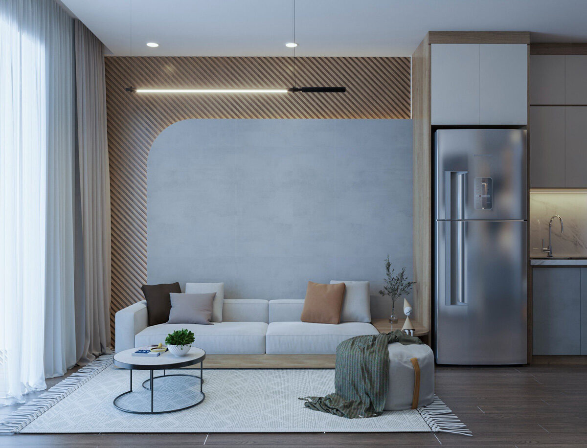 Nội thất chung cư 2 phòng ngủ LightHouse Ecorivers Hải Dương | 59m2