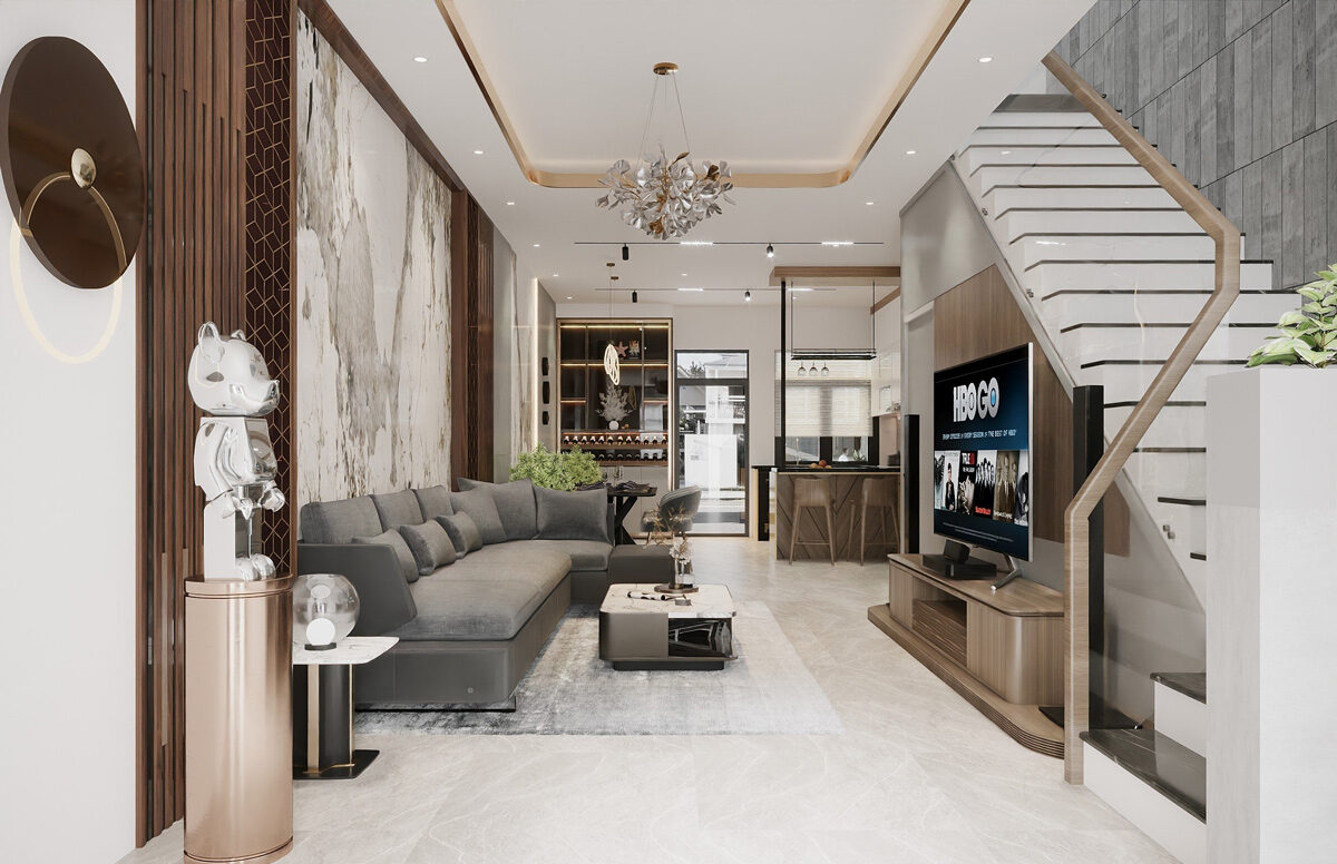 Dự án thiết kế nhà phố nội thất sang trọng - Mrs.Lan KĐt Quang Giáp, Hải Dương