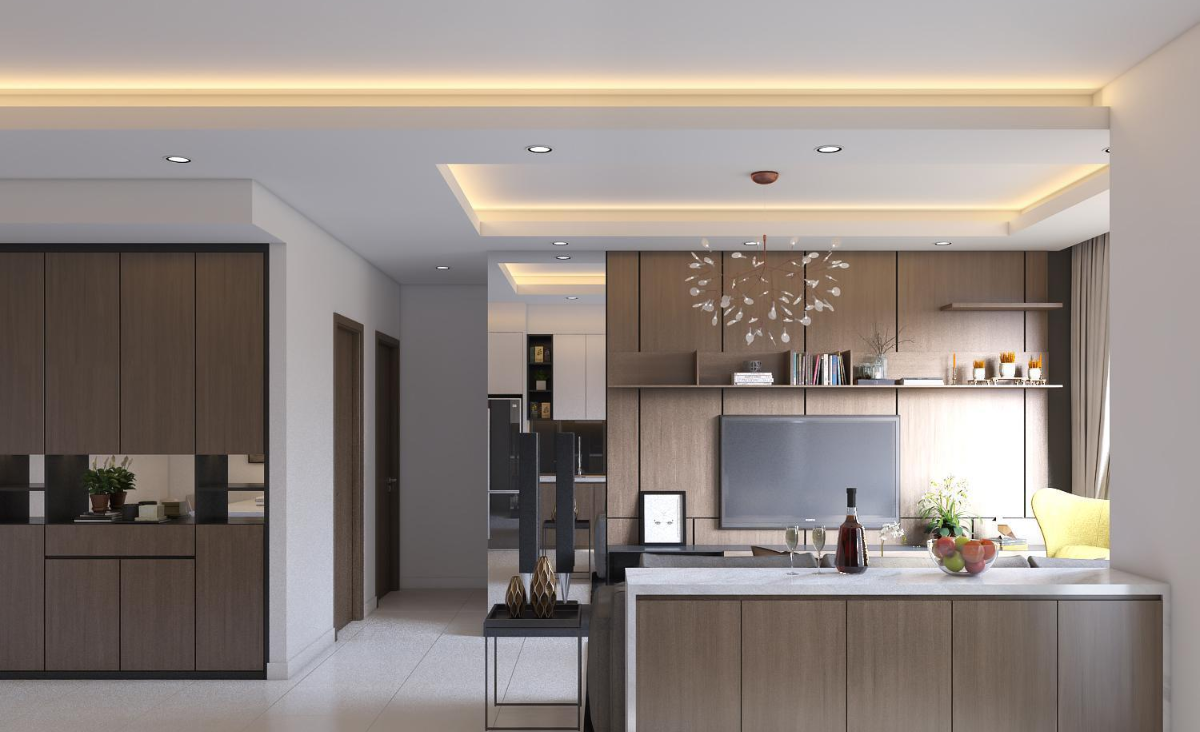 Thiết kế nội thất phòng bếp 12m2